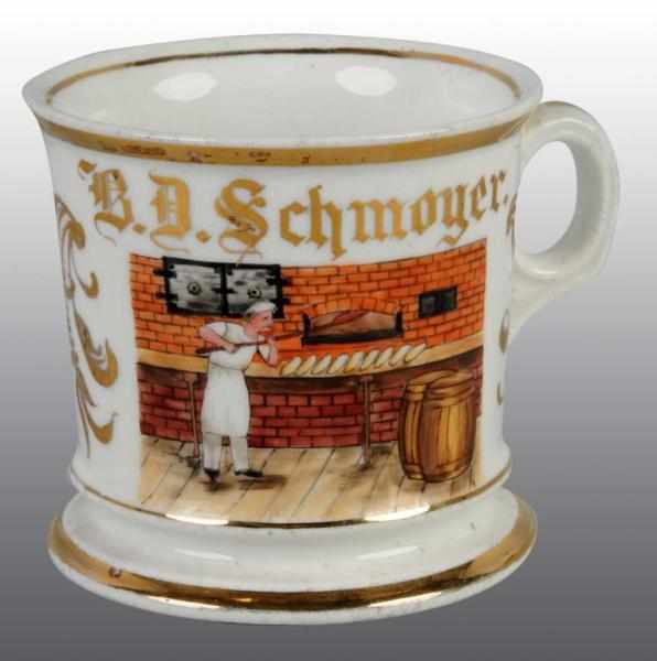 Appraisal: Bakers Occupational Shaving Mug Description Signed D E Rural Austria