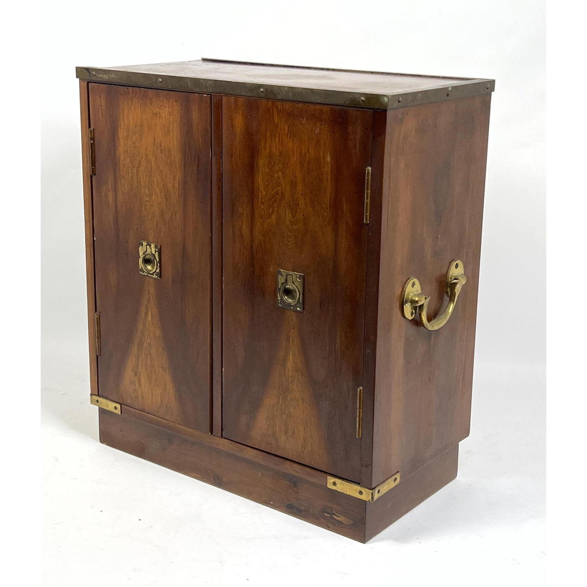 Appraisal: ABBYCRAFT Door Tabletop Campaign Cabinet with brass Hardware Made in