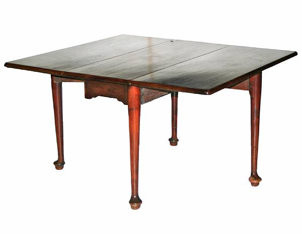 Appraisal: A George III mahogany drop leaf dining table mid th