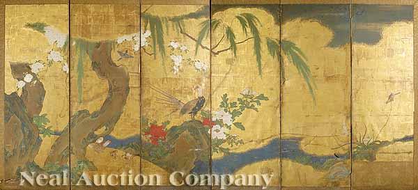 Appraisal: Sesshu School Japanese th c A Pheasant Among Tree Peonies