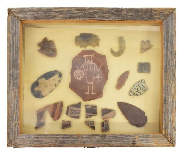 Appraisal: lot of Native American stone pieces and arrowheads of various