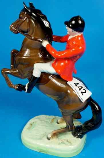 Appraisal: Beswick Huntsman on Rearing Horse chipped Ear Model