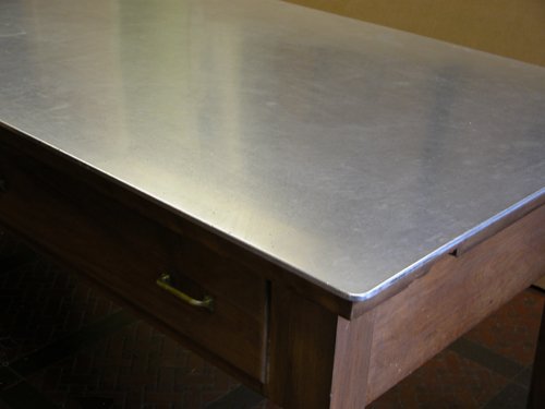 Appraisal: Title Stainless Steel Butcher's Table with two large drawers Date