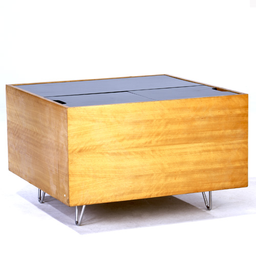 Appraisal: GEORGE NELSON HERMAN MILLER Cube storage coffee table on hair-pin