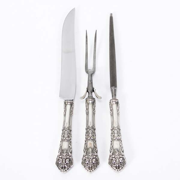 Appraisal: Reed Barton three piece sterling silver French Renaissance pattern hollow