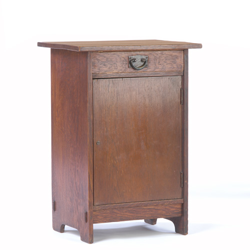 Appraisal: GUSTAV STICKLEY Smoker's cabinet with a small drawer over a