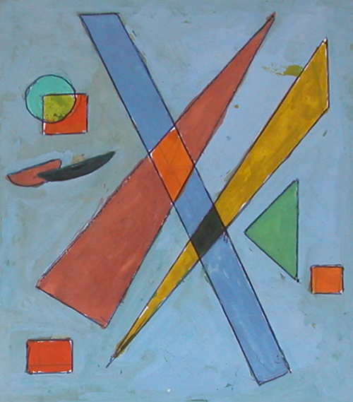 Appraisal: Untitled Geometric Abstract Scarlett Rolph Canadian American - gouache on