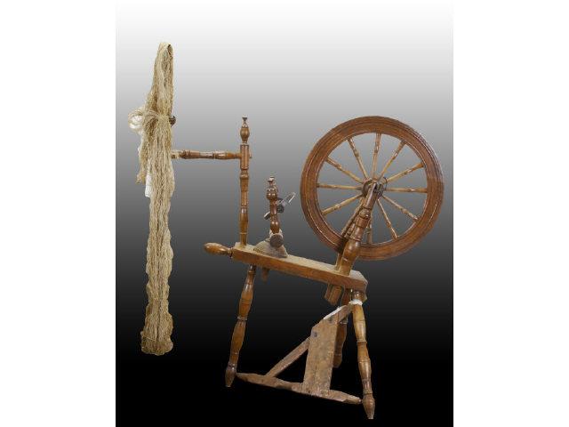 Appraisal: Antique Spinning Wheel Description Circa Works Appears complete Condition EXCELLENT