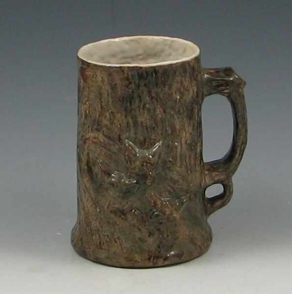 Appraisal: Weller Woodcraft Mug marked with three S's ''h tiny glaze