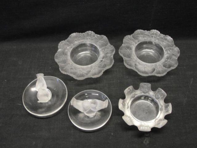 Appraisal: LALIQUE Lot of Assorted Pieces From a Larchmont estate Dimensions