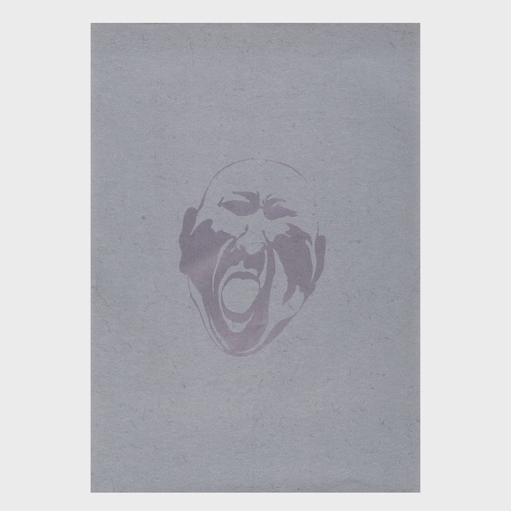 Appraisal: Fang Lijun b Visage Screenprint in black on grey paper