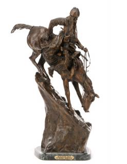 Appraisal: After Frederic Remington Mountain Man Bronze After Frederic Sackrider Remington