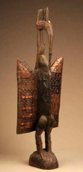 Appraisal: West African Senufo Bird Figure Description From Ivory Coast Made