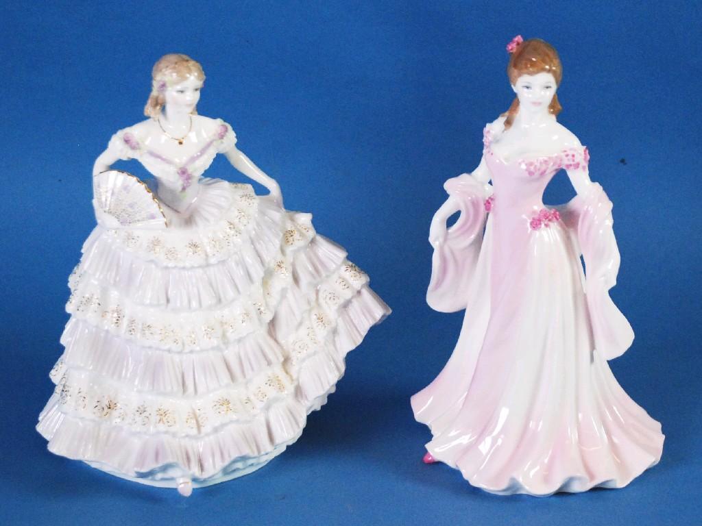 Appraisal: ROYAL WORCESTER CHINA CRINOLINE FIGURE 'Grace' figure of the year