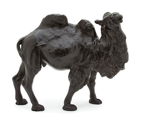 Appraisal: A Bronze Model of a Bactrian Camel Height x length