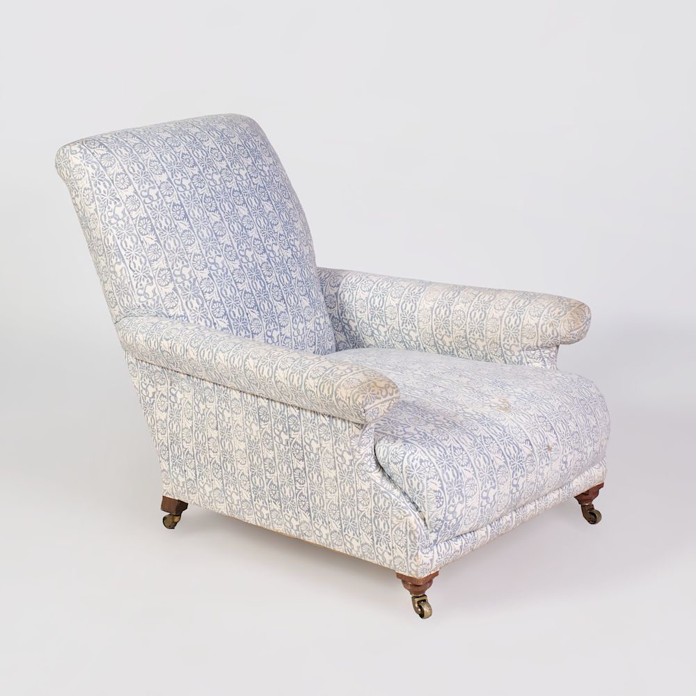 Appraisal: English Upholstered Club Chair Howard Co Upholstered in printed cotton