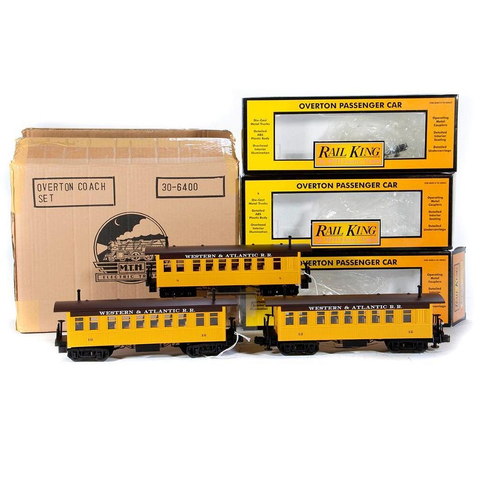 Appraisal: O Gauge MTH Rail King W A Overton Coach Set