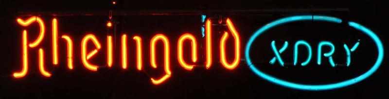 Appraisal: Rheingold Horizontal Neon Sign Description s Red and black neon