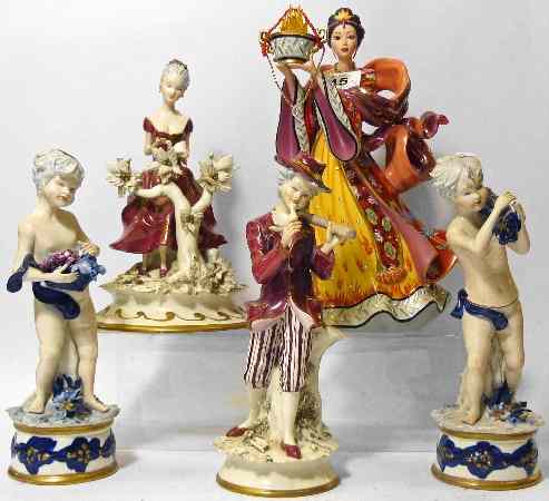 Appraisal: A Collection of Porcelain Figures including The Fire Princess by