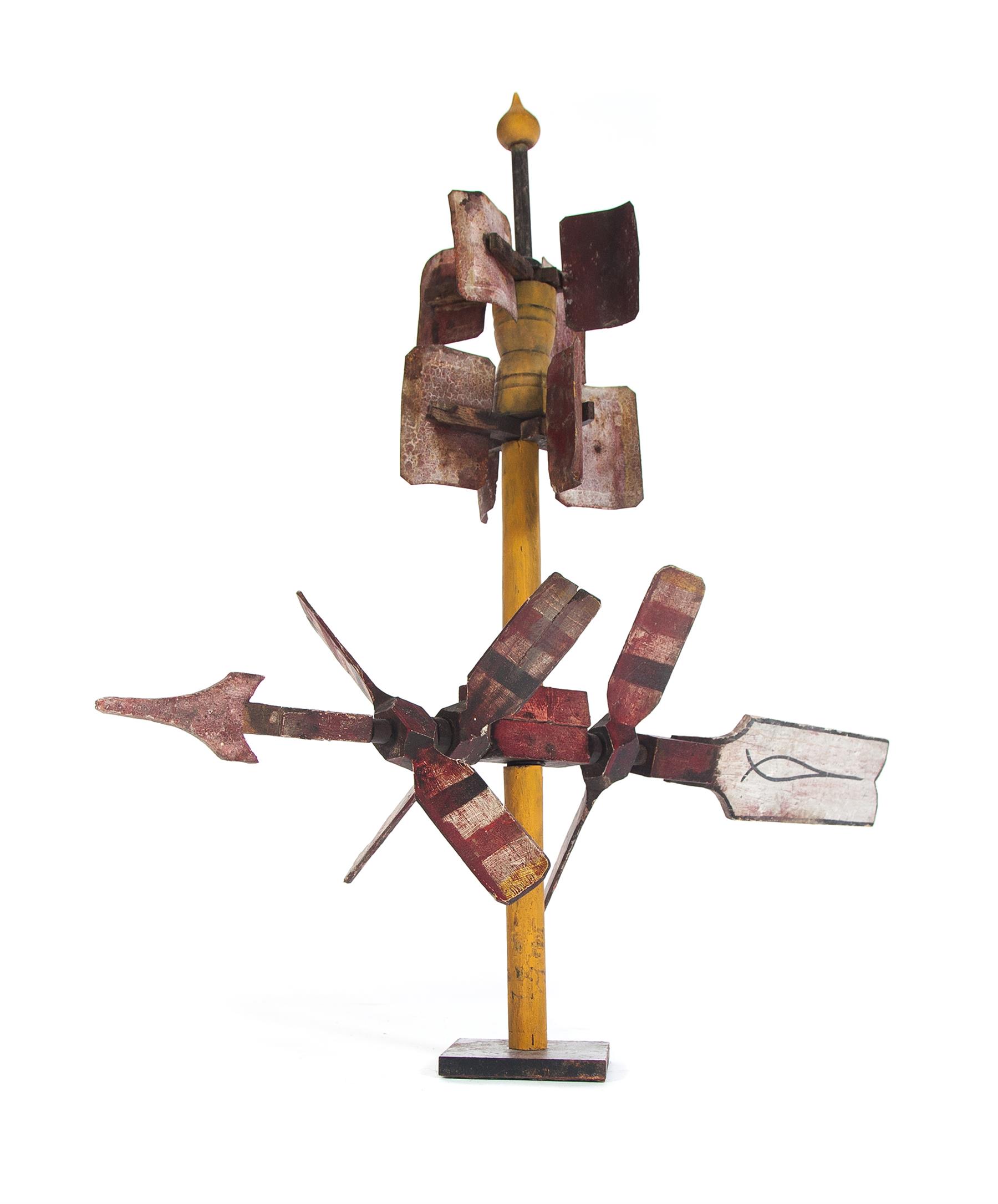 Appraisal: FOLKSY AMERICAN WHIRLIGIG First quarter- th century Wood with original