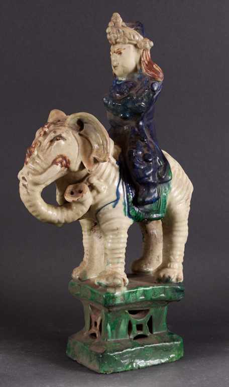 Appraisal: Chinese slip glazed elephant-form roof tile Estimate - Chips one