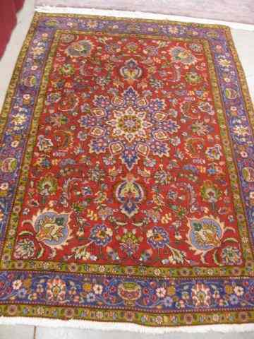 Appraisal: Tabriz Persian Handmade Rug fancy florals good coloring ' ''