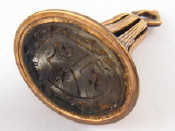 Appraisal: A yellow metal tests carat gold cased seal with intaglio