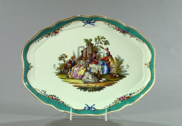 Appraisal: Meissen Porcelain Pastry Tray fourth quarter th century of ovoid