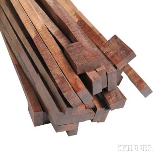 Appraisal: Thirty-three Snakewood Bow Blanks of varying dimensions weight lbs Provenance