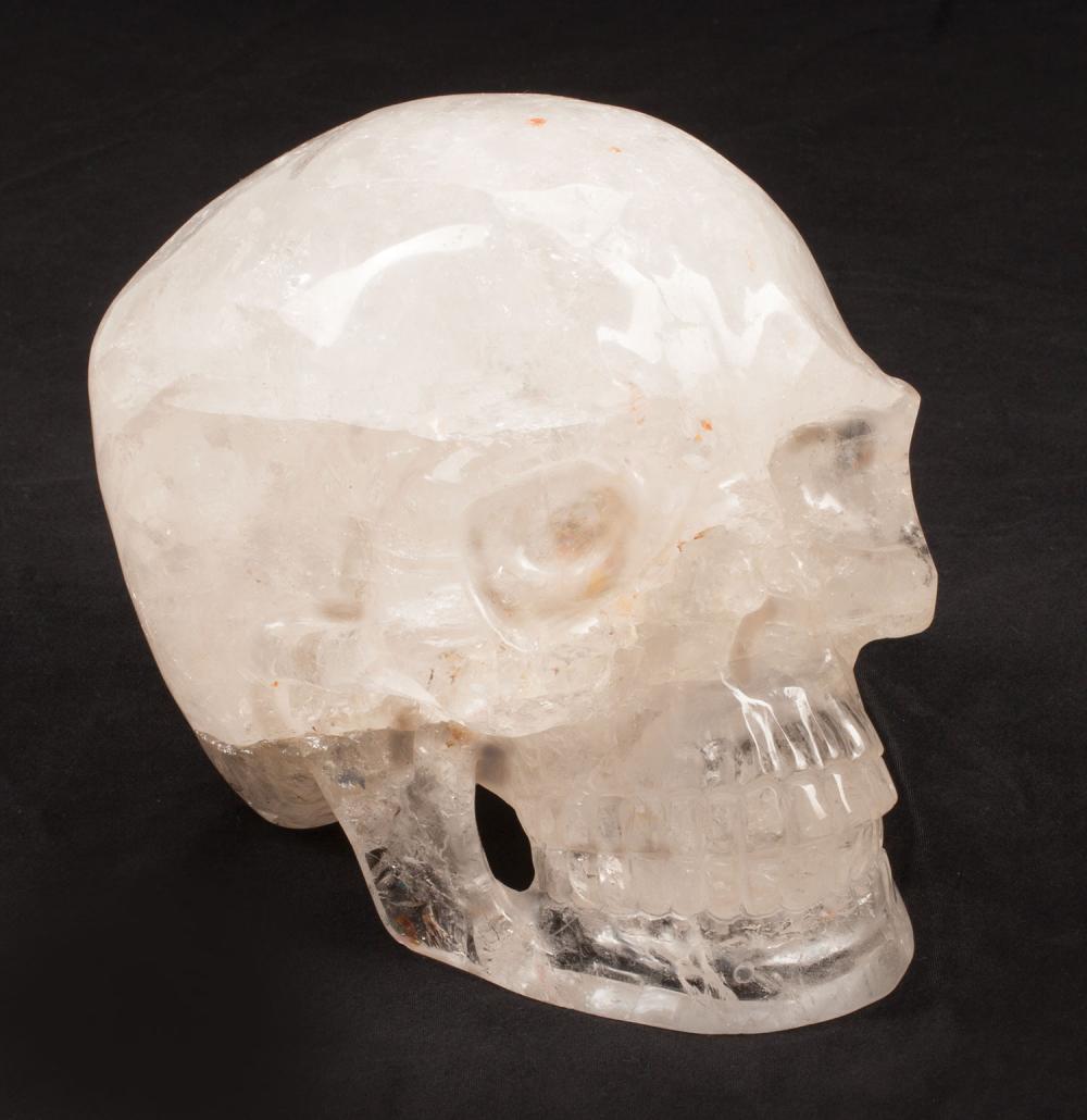 Appraisal: Large Rock Crystal Skull th c h in w in