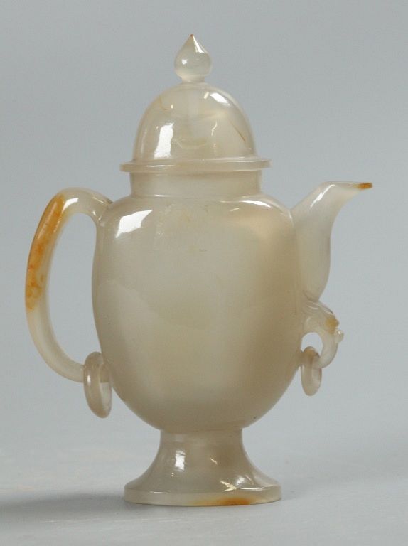 Appraisal: Chinese agate teapot possibly th c in H Notice to