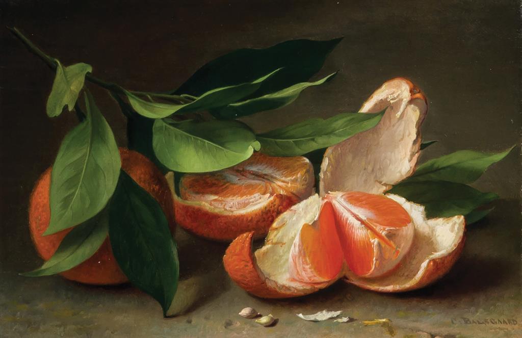 Appraisal: CARL VILHELM BALSGAARD Danish - Still Life with Tangerine c