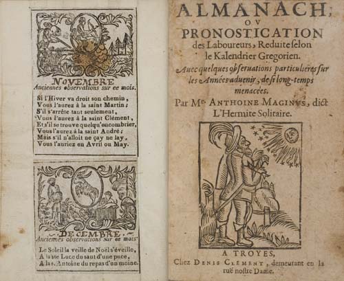 Appraisal: MAGINI GIOVANNI ANTONIO attributed to Almanach ou Pronostication des Laboureurs