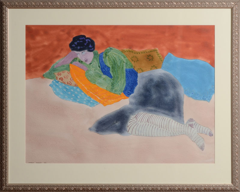 Appraisal: MARCH AVERY b FRANCIS RESTING Watercolor and gouache on paper