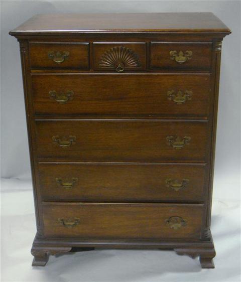 Appraisal: FEDERAL STYLE MAHOGANY KLING COMPANY CHEST OF DRAWERS having seven