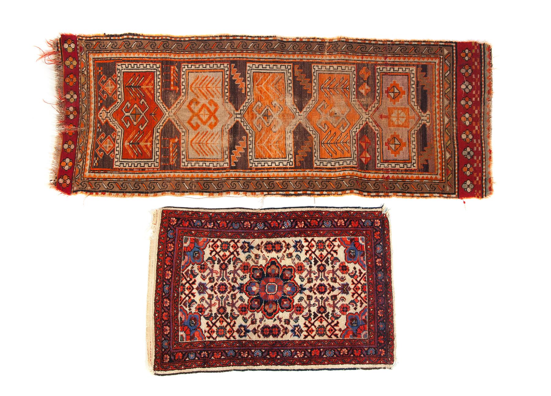 Appraisal: TWO HANDMADE ORIENTAL AREA RUGS Asian st half- th century