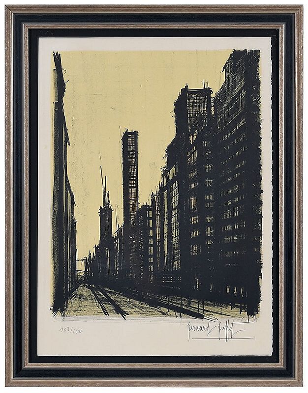 Appraisal: Bernard Buffet French - Manhattan Series edition signed lower right