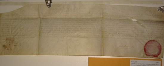 Appraisal: AMERICAN REVOLUTION DICKINSON JOHN Vellum Document Signed as President of