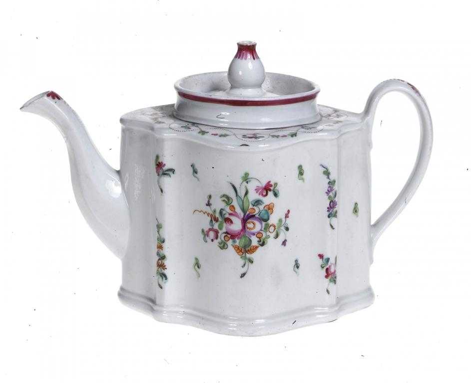 Appraisal: A NEW HALL TEAPOT AND COVER of silver shape and