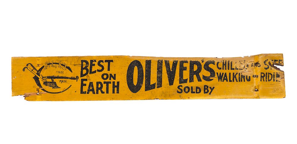 Appraisal: Oliver's Best on Earth Wood Sign in Old Paint Measures