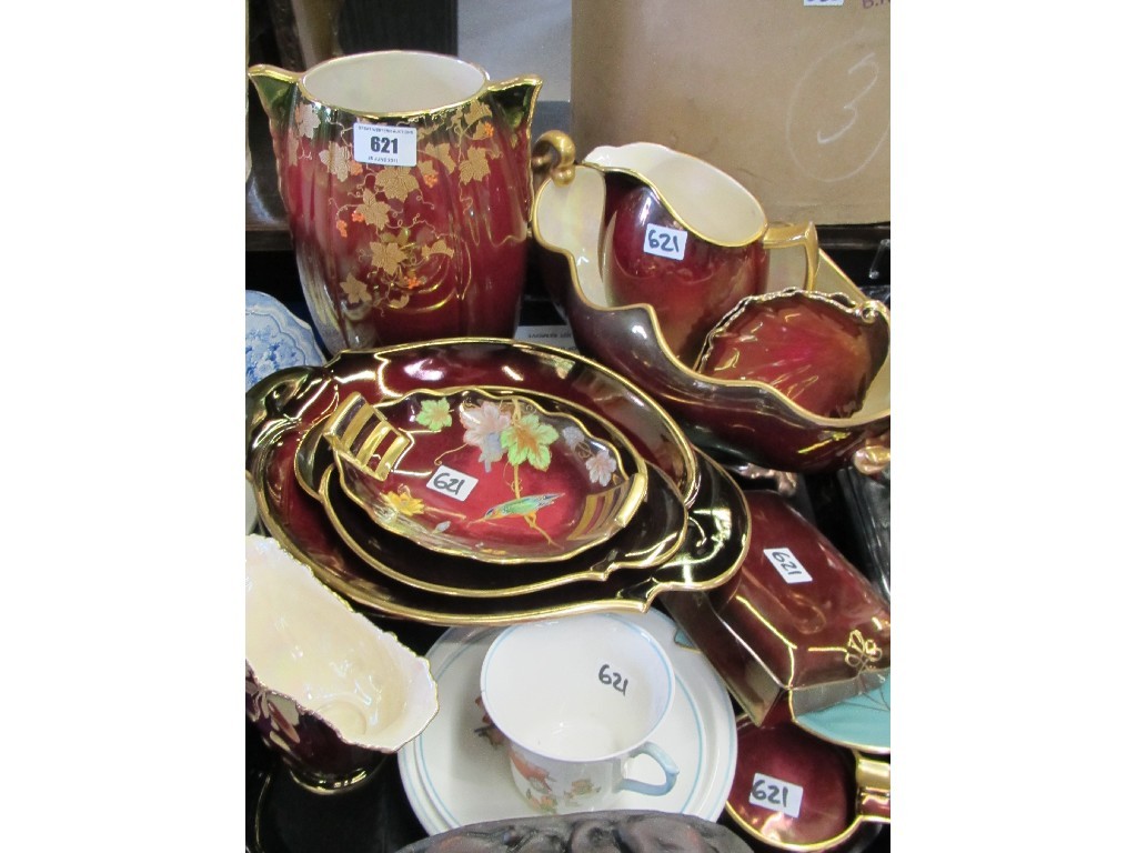 Appraisal: Tray lot of assorted Carlton Ware Rouge Royale wares Shelley