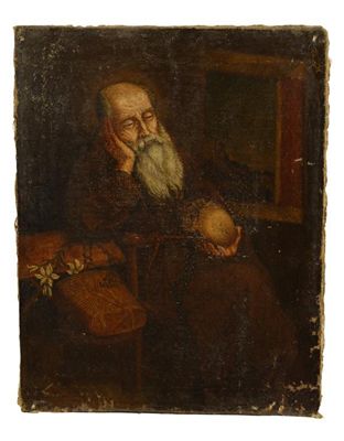 Appraisal: A th century continental school St Jerome oil on canvas