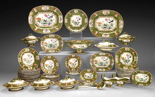 Appraisal: An extensive Ashworth ironstone part dinner service second half th