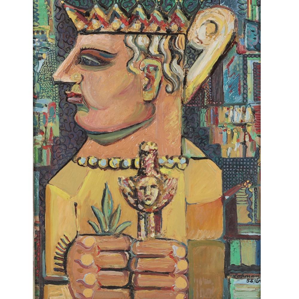 Appraisal: ROBERT LOHMAN INDIANA - SOLOMON THE KING OIL ON PANEL