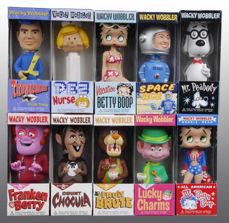 Appraisal: Lot of Contemporary Funko Wacky Wobblers Description All in original