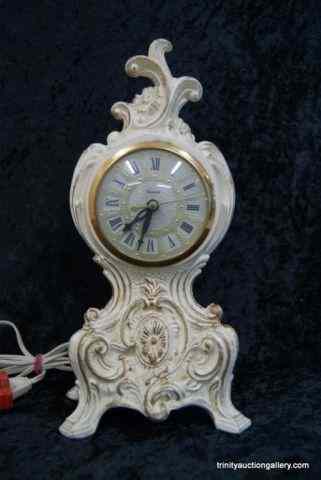 Appraisal: Vintage United Electric Clock on Cast Iron BaseThis is a