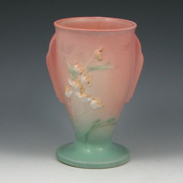 Appraisal: Roseville Ixia vase in pink and green Marked Roseville -