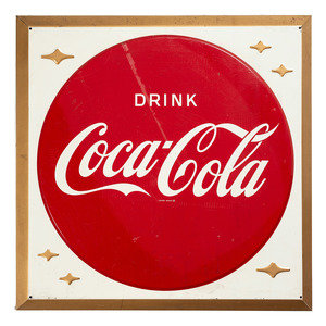 Appraisal: A Coca Cola Embossed Tin Advertising Sign th Century x