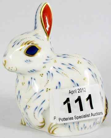 Appraisal: Royal Crown Derby Paperweight Snowy Rabbit