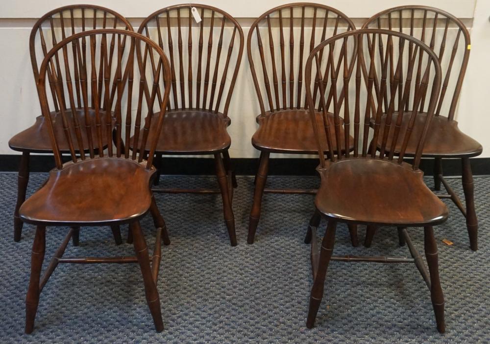 Appraisal: Set of Six Conant Ball Stained Oak Windsor Style Chairs